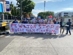 Geruduk PT Wilton, Ratusan Aktivis Pemuda dan Mahasiswa Sukabumi: Stop Eksploitasi Alam